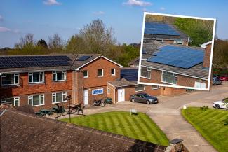 EV car charger and solar panels installed at Weald Electronics
