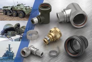 LMA19 Series heat shrink boot EMC spring and band straight and angled backshells equivalent to 91 Series Polamco