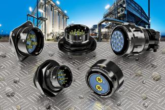 LMH Black Zinc Nickel Circular Connectors