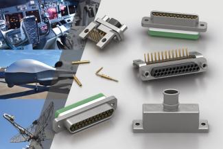 Souriau microCOMP high density rectangular connectors 2mm pitch crimp connectors