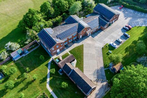 FC Lane Electronics / Lodge Group facilities at Slinfold, Horsham - aerial photo 2 FC Lane Electronics / Lodge Group facilities at Slinfold, Horsham - aerial photo 2