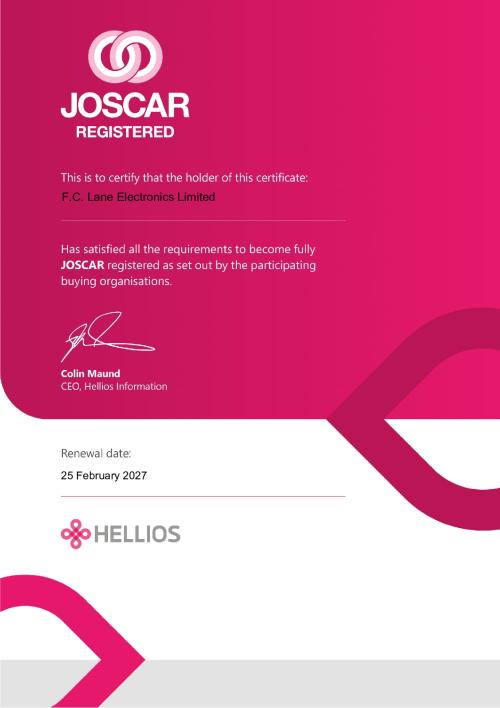 JOSCAR Certificate FC Lane Electronics Limited 2026.pdf